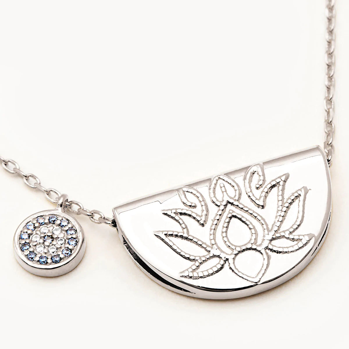 By Charlotte Lucky Lotus Necklace, Silver