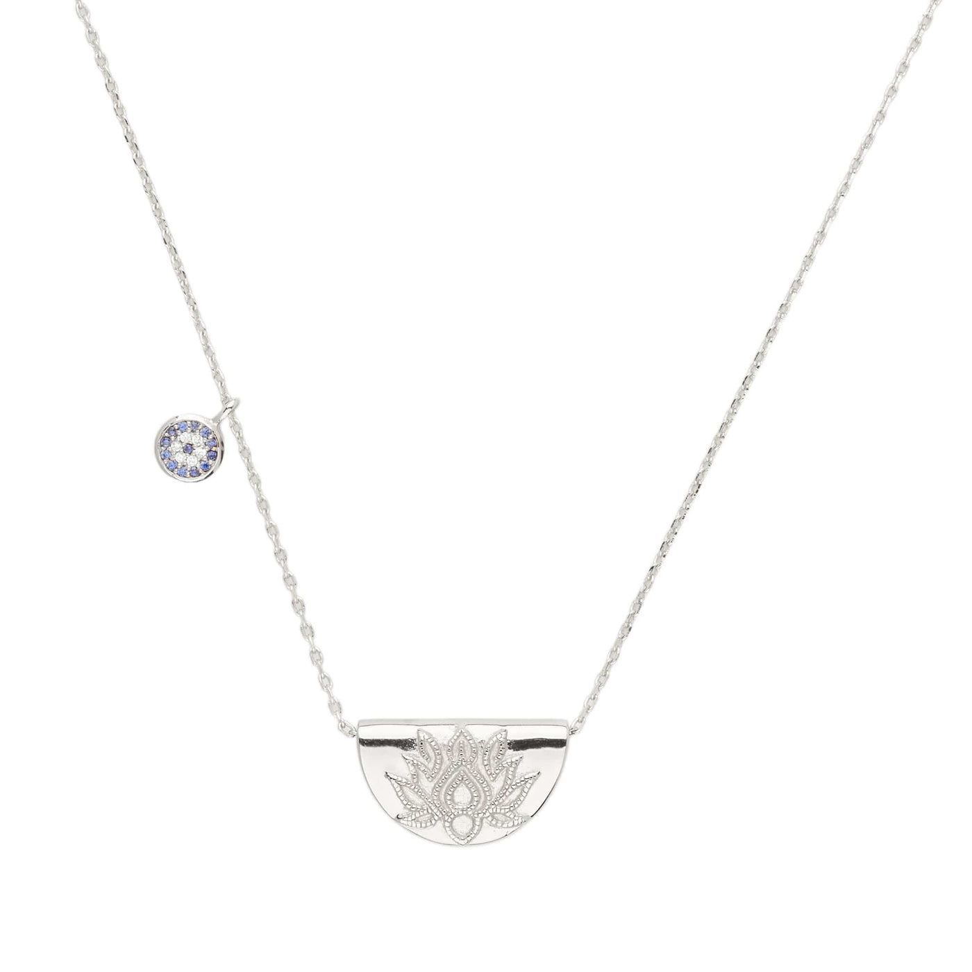 By Charlotte Lucky Lotus Necklace, Silver