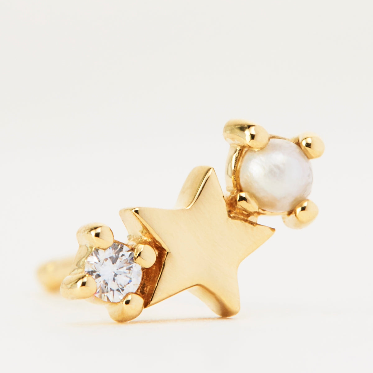 By Charlotte 14k Gold Lucky Zodiac Diamond Single Stud Earring