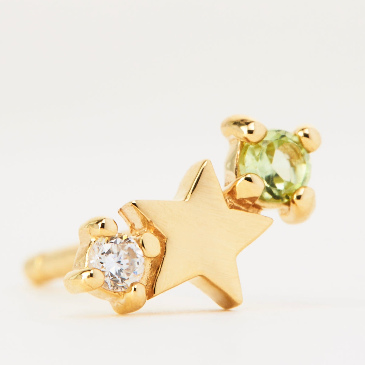 By Charlotte 14k Gold Lucky Zodiac Diamond Single Stud Earring