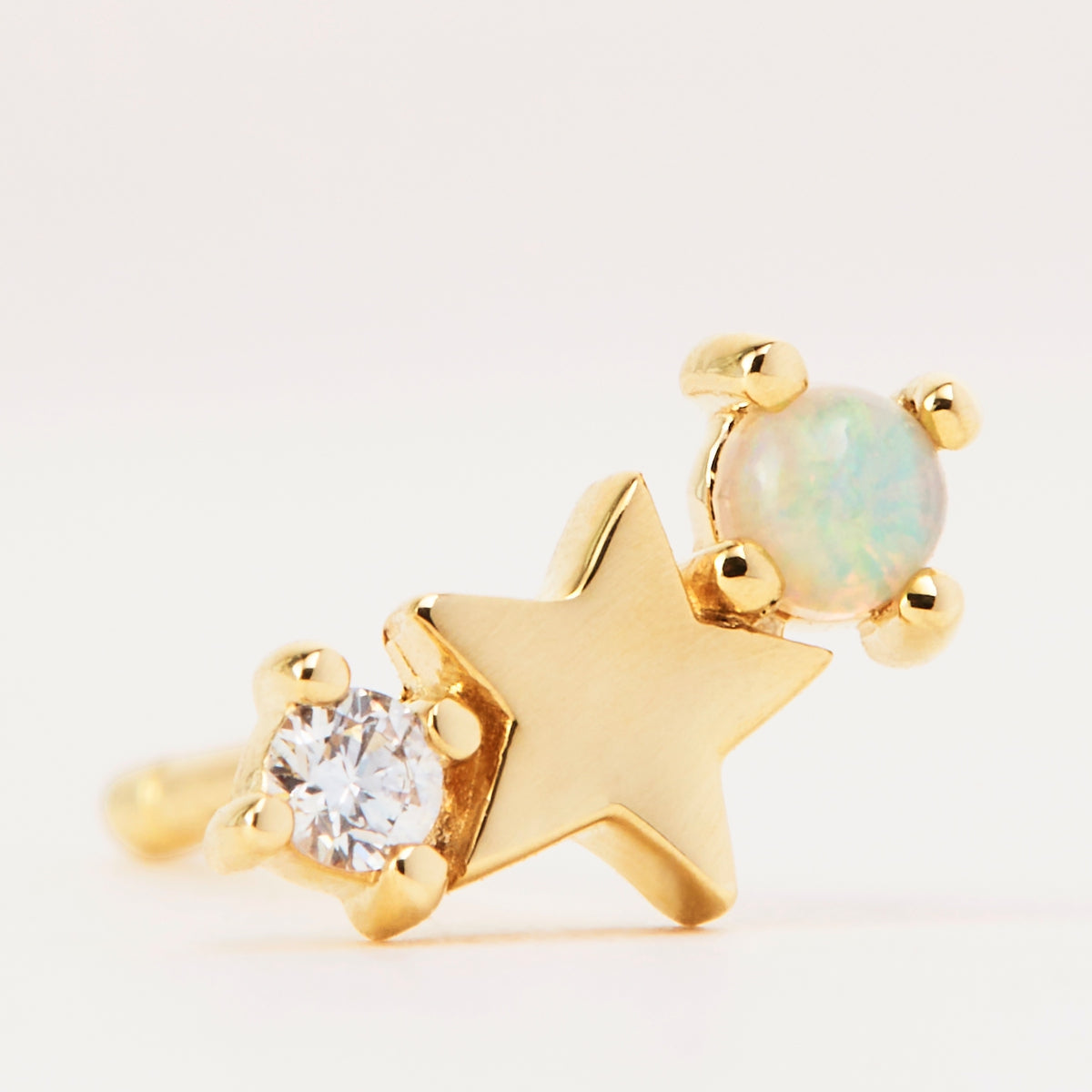 By Charlotte 14k Gold Lucky Zodiac Diamond Single Stud Earring