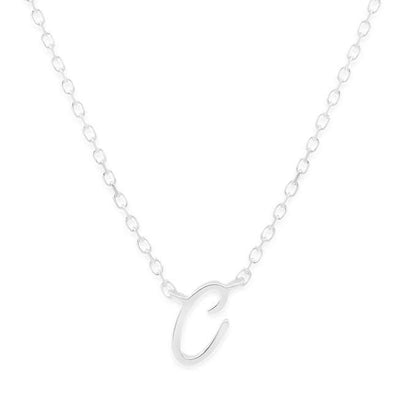 By Charlotte Love Letter Initial Necklace, Silver