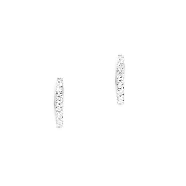 By Charlotte 14k White Gold Celestial Sleeper Single Hoop Earring