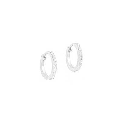 By Charlotte 14k White Gold Celestial Sleeper Single Hoop Earring