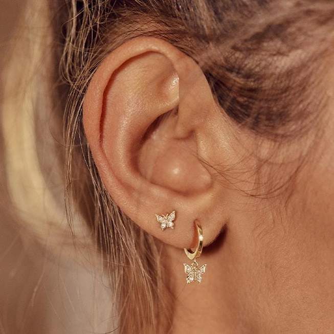 By Charlotte 14k Gold Fly With Me Single Stud Earring