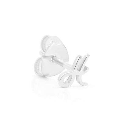 By Charlotte Love Letter Initial Single Stud Earring, Silver