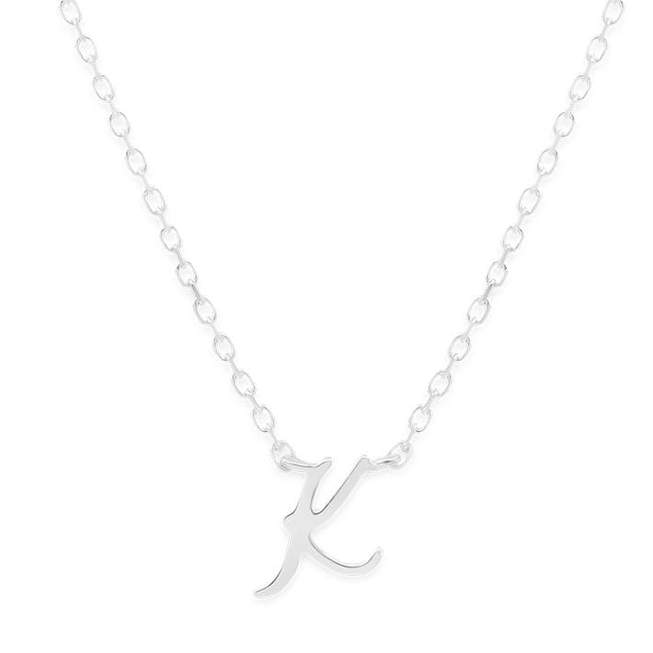 By Charlotte Love Letter Initial Necklace, Silver