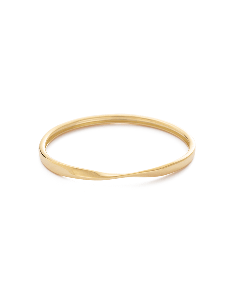 Kirstin Ash Fold Bangle, Gold