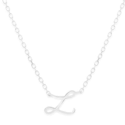 By Charlotte Love Letter Initial Necklace, Silver