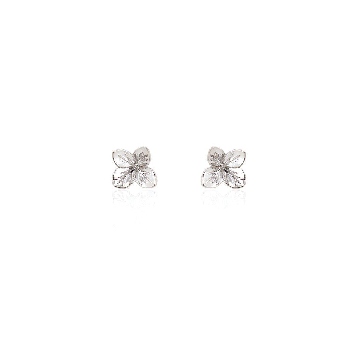 Linda Tahija Hydrangea Stud Earrings, Silver