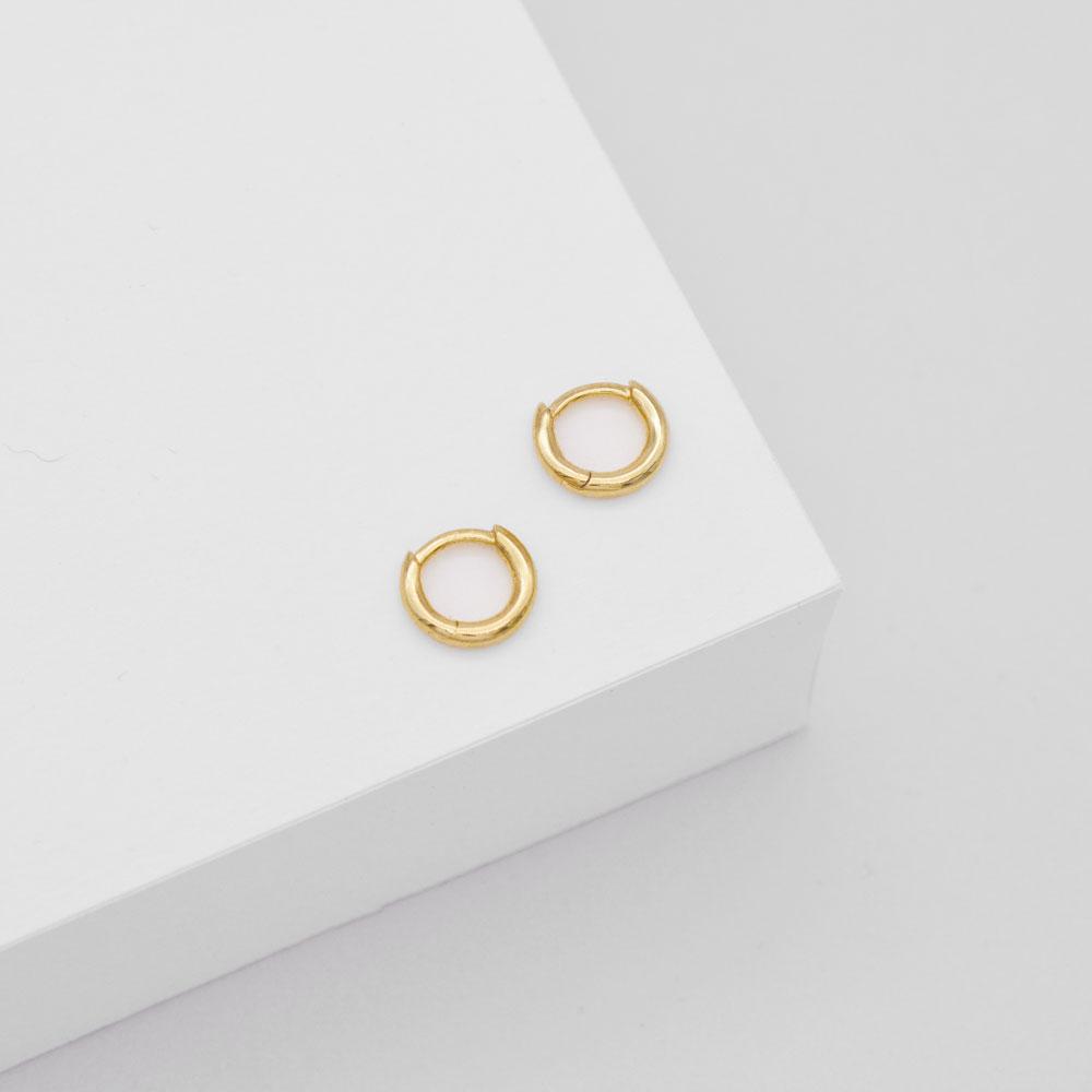 Linda Tahija Mini Huggie Earrings, Gold