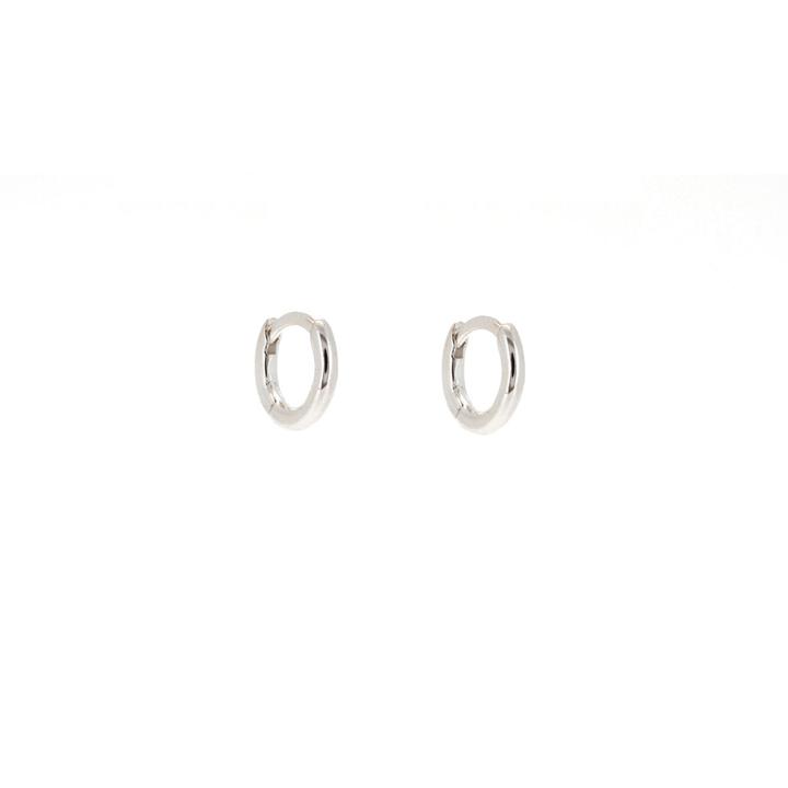 Linda Tahija Mini Huggie Earrings, Silver