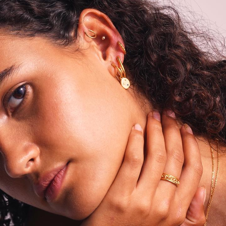 Linda Tahija Oval Hoop Earrings, Gold