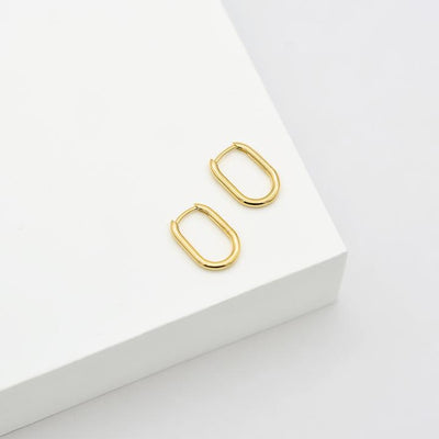 Linda Tahija Oval Hoop Earrings, Gold