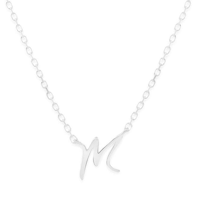 By Charlotte Love Letter Initial Necklace, Silver