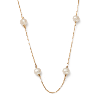 Kirstin Ash 9k Gold Moon Tide Pearl Necklace