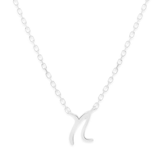 By Charlotte Love Letter Initial Necklace, Silver