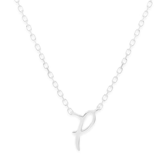 By Charlotte Love Letter Initial Necklace, Silver