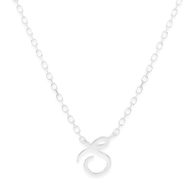 By Charlotte Love Letter Initial Necklace, Silver