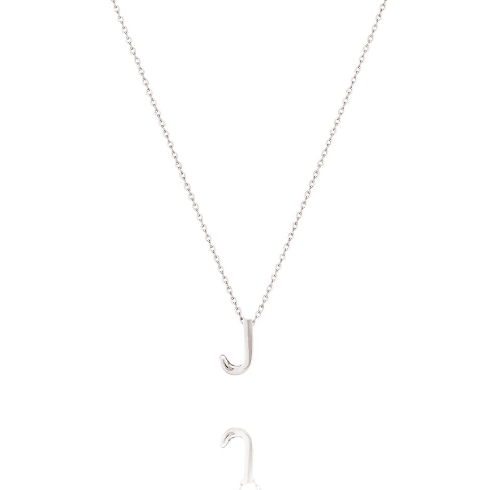 Linda Tahija Letter Necklace, Silver (A-Z)