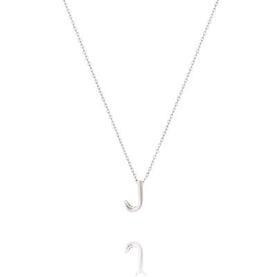 Linda Tahija Letter Necklace, Silver (A-Z)