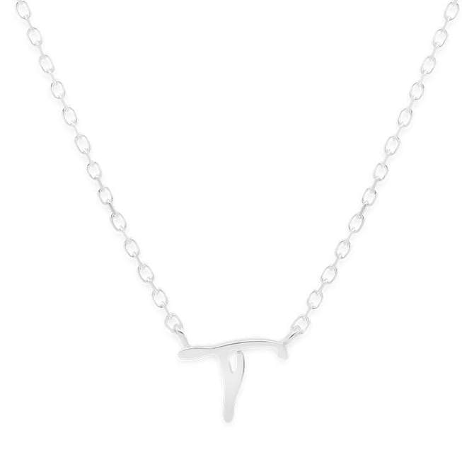 By Charlotte Love Letter Initial Necklace, Silver