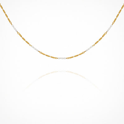 Temple of the Sun Riviera Pearl Necklace, Gold