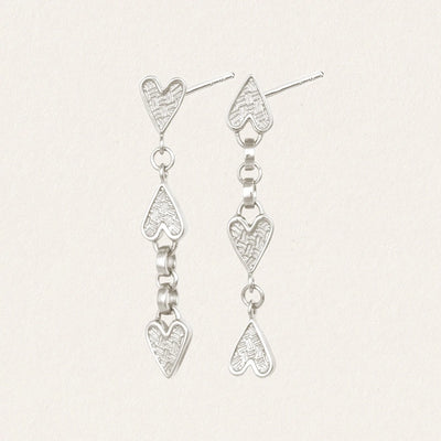 Temple of the Sun Amore Earrings, Silver
