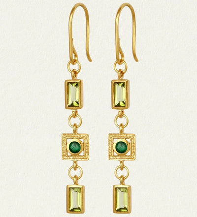 Temple of the Sun Florence Earrings, Gold