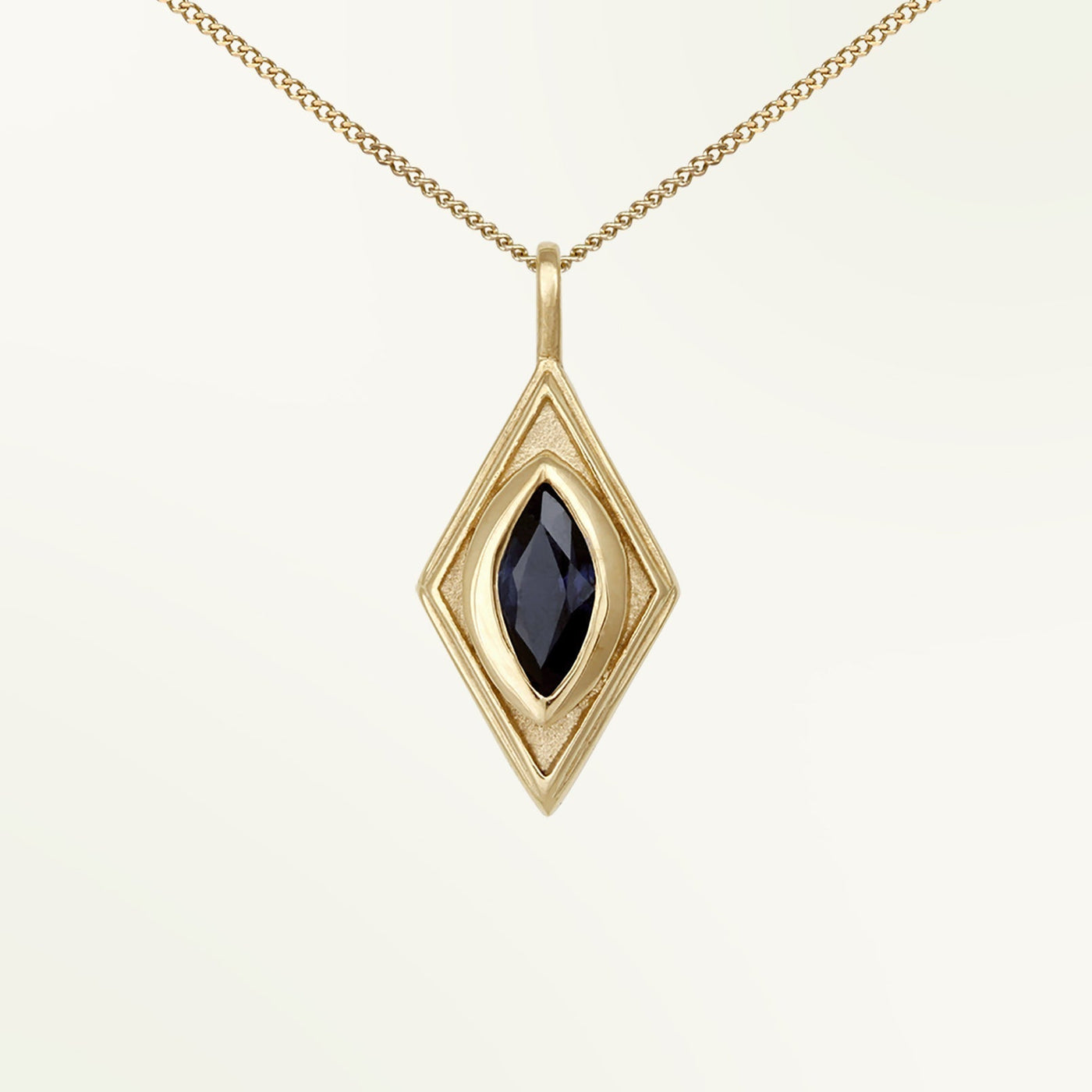 Temple of the Sun Solid Gold Nazar Necklace