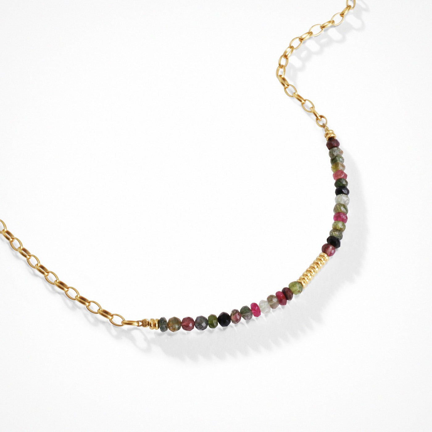 Temple of the Sun Rhodes Tourmaline Necklace, Gold