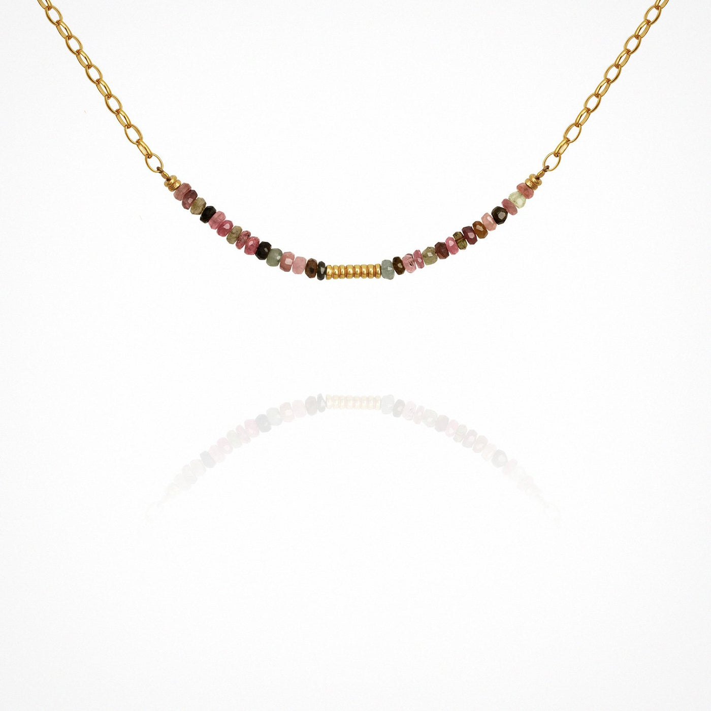 Temple of the Sun Rhodes Tourmaline Necklace, Gold