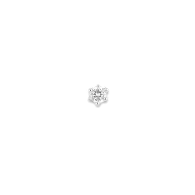 By Charlotte 14k White Gold Tiny Crystal Single Stud Earring