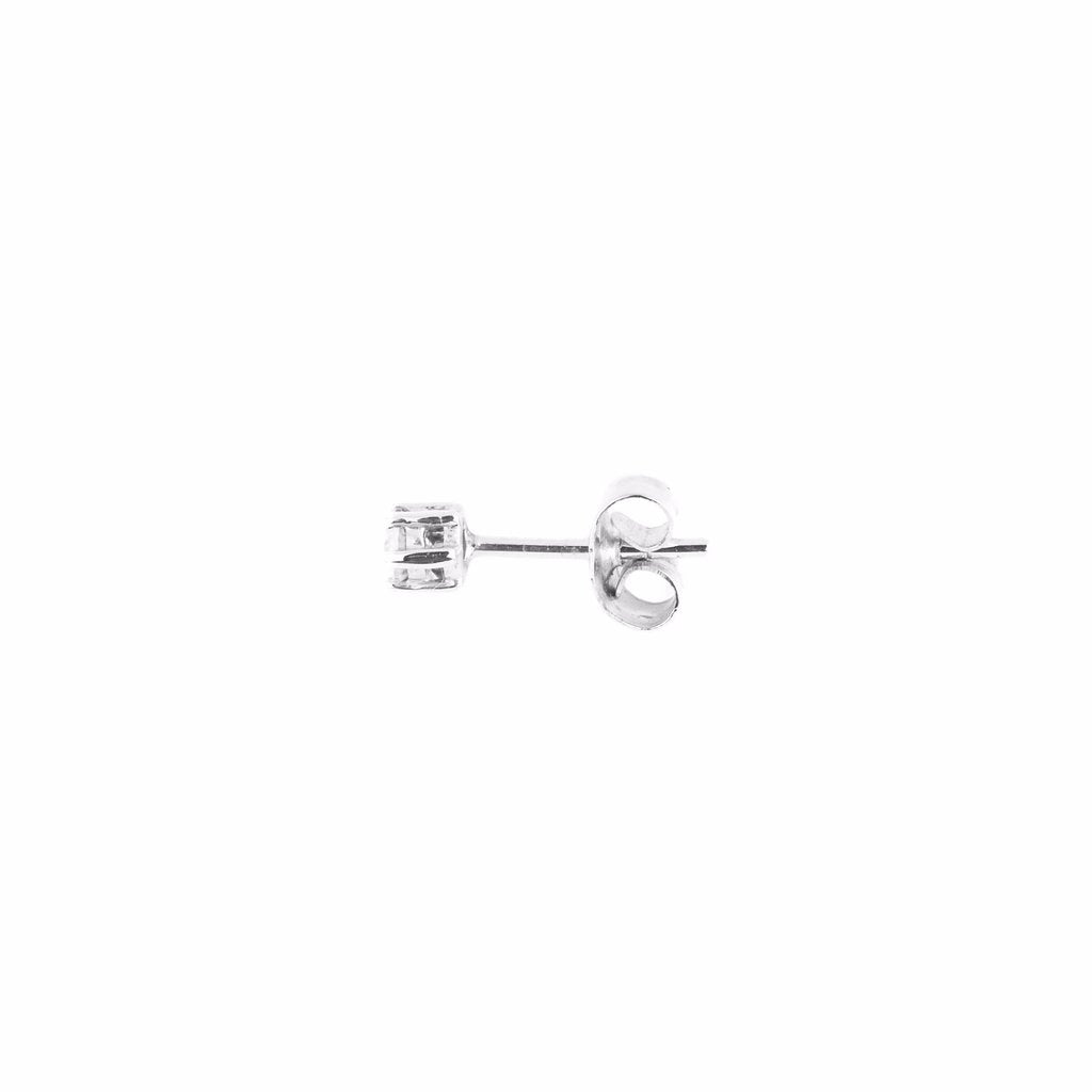 By Charlotte 14k White Gold Tiny Crystal Single Stud Earring