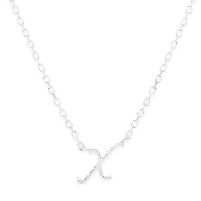 By Charlotte Love Letter Initial Necklace, Silver