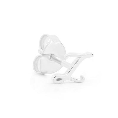 By Charlotte Love Letter Initial Single Stud Earring, Silver